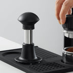 zeroHero Sword Press adjustable tamper in black, front view