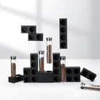 zeroHero Magnetic Bean Cellar Tubes, two tubes of coffee beans on the base