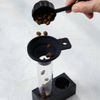 zeroHero Magnetic Bean Cellar Tubes, two tubes of coffee beans on the base