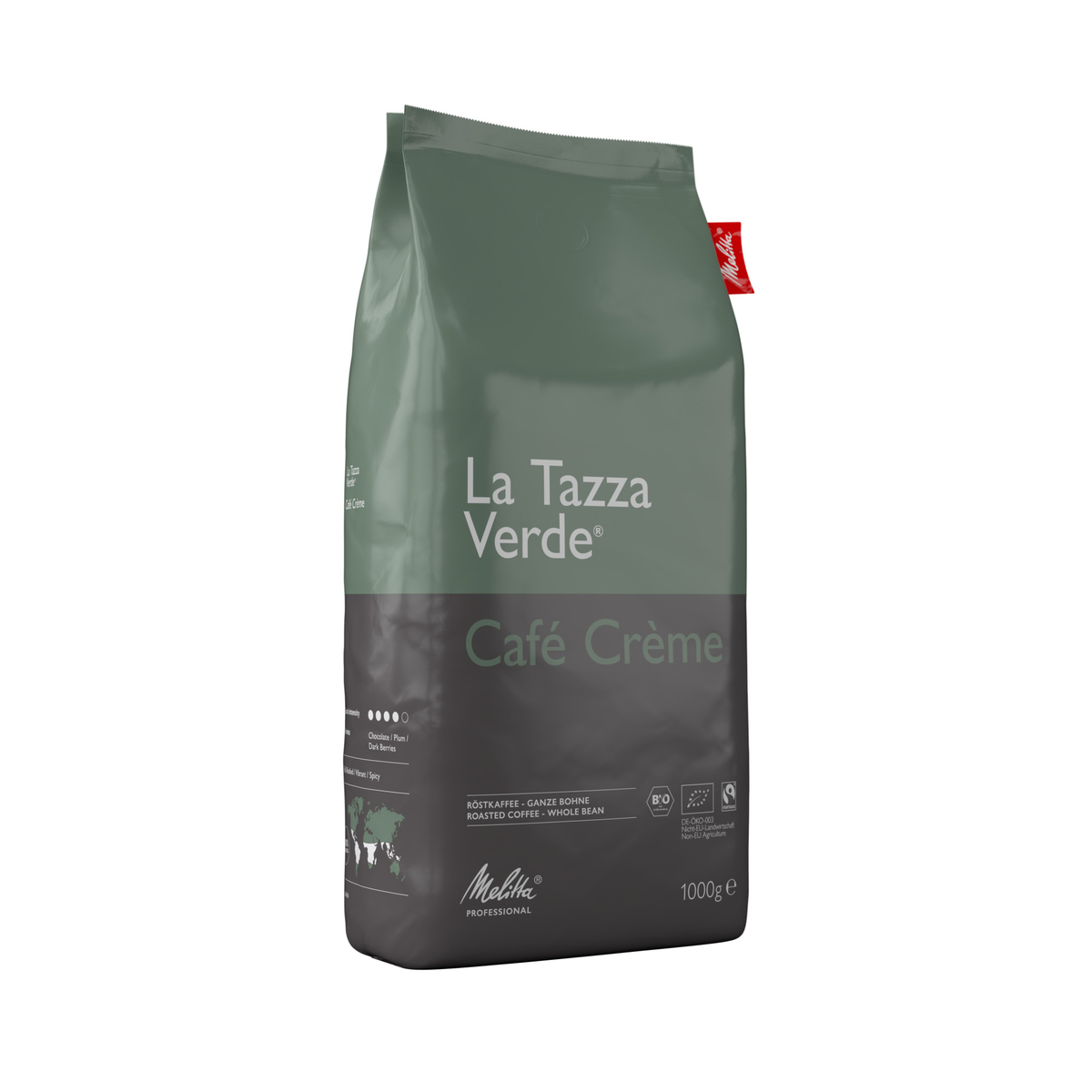 Melitta La Tazza Verde Café Crème whole beans, 1000 g bag