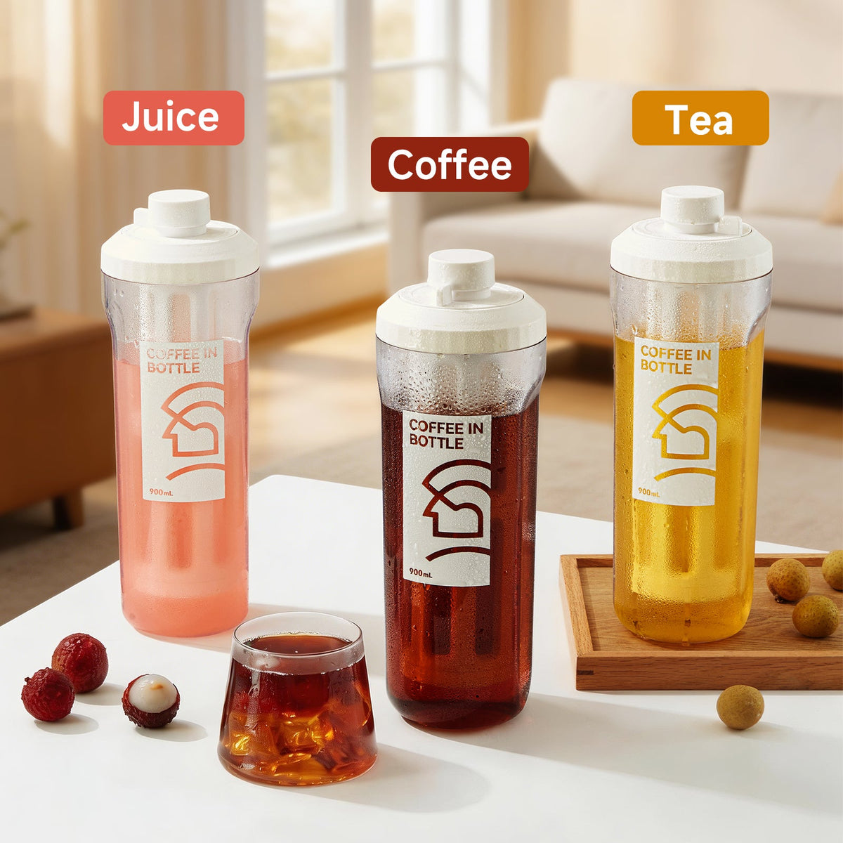 zeroHero YunJing 900 ml cold brew bottle with filter