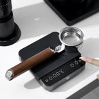 zeroHero Smart Coffee Scale 3.0 in black, angled view