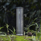 zeroHero Rui portable electric grinder in black, front view