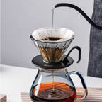zeroHero Prisma Glass pour over dripper in Crystal White