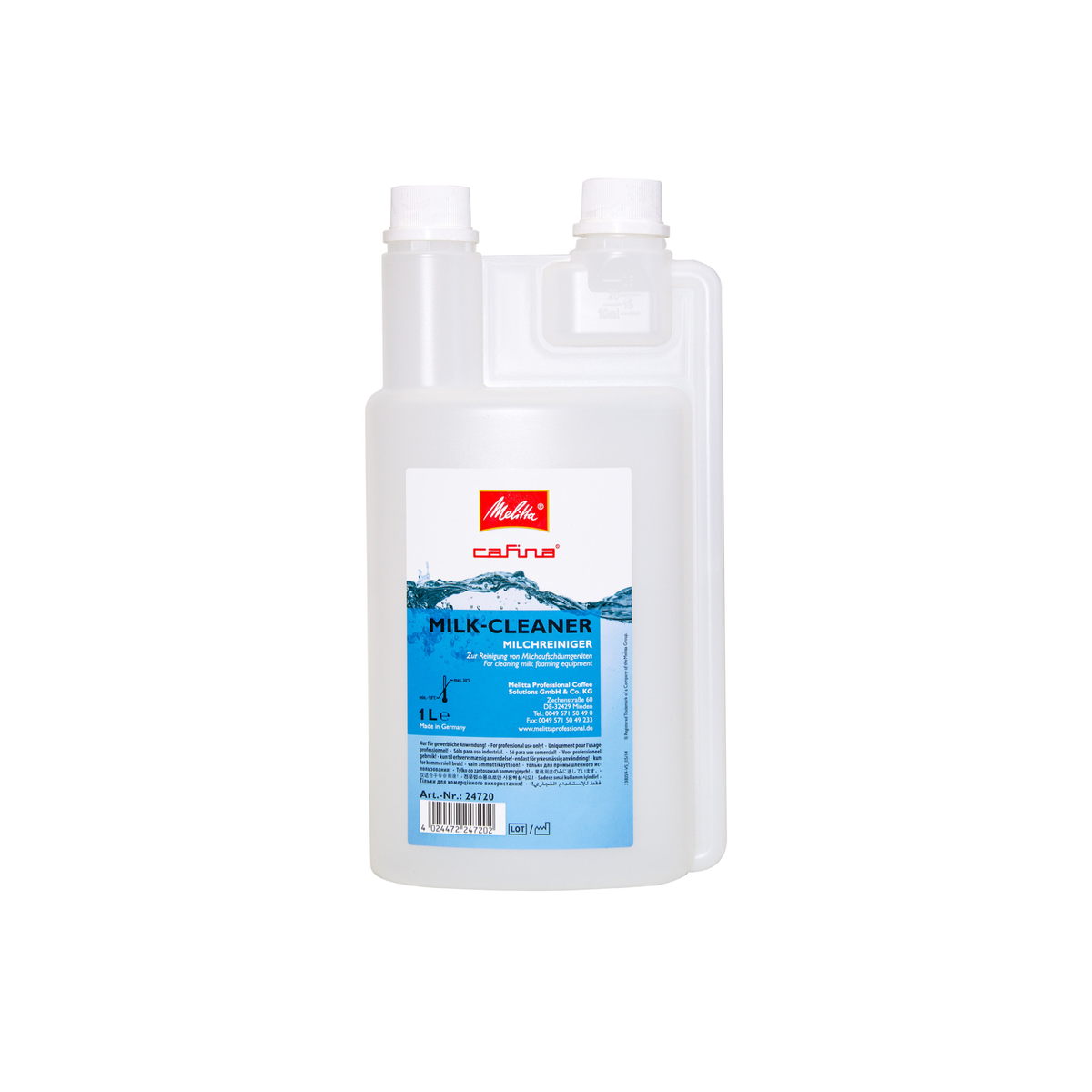 Melitta Cafina Milk Cleaner Concentrate, pack shot
