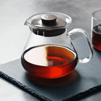 zeroHero Original Glass Coffee Server with lid and handle