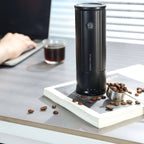 zeroHero Rui Mini portable electric grinder in black, front view