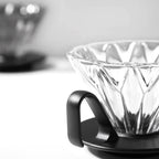 zeroHero Prisma Glass pour over dripper in Crystal White