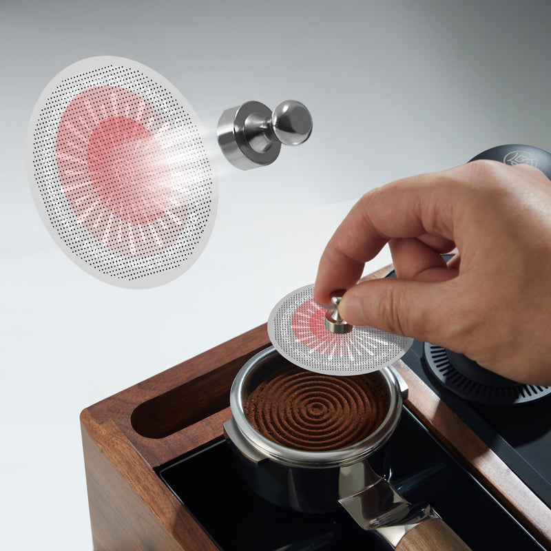 zeroHero 58 mm stainless steel espresso puck screen