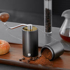 zeroHero Z3 Pro hand grinder in Gunmetal Grey, side view