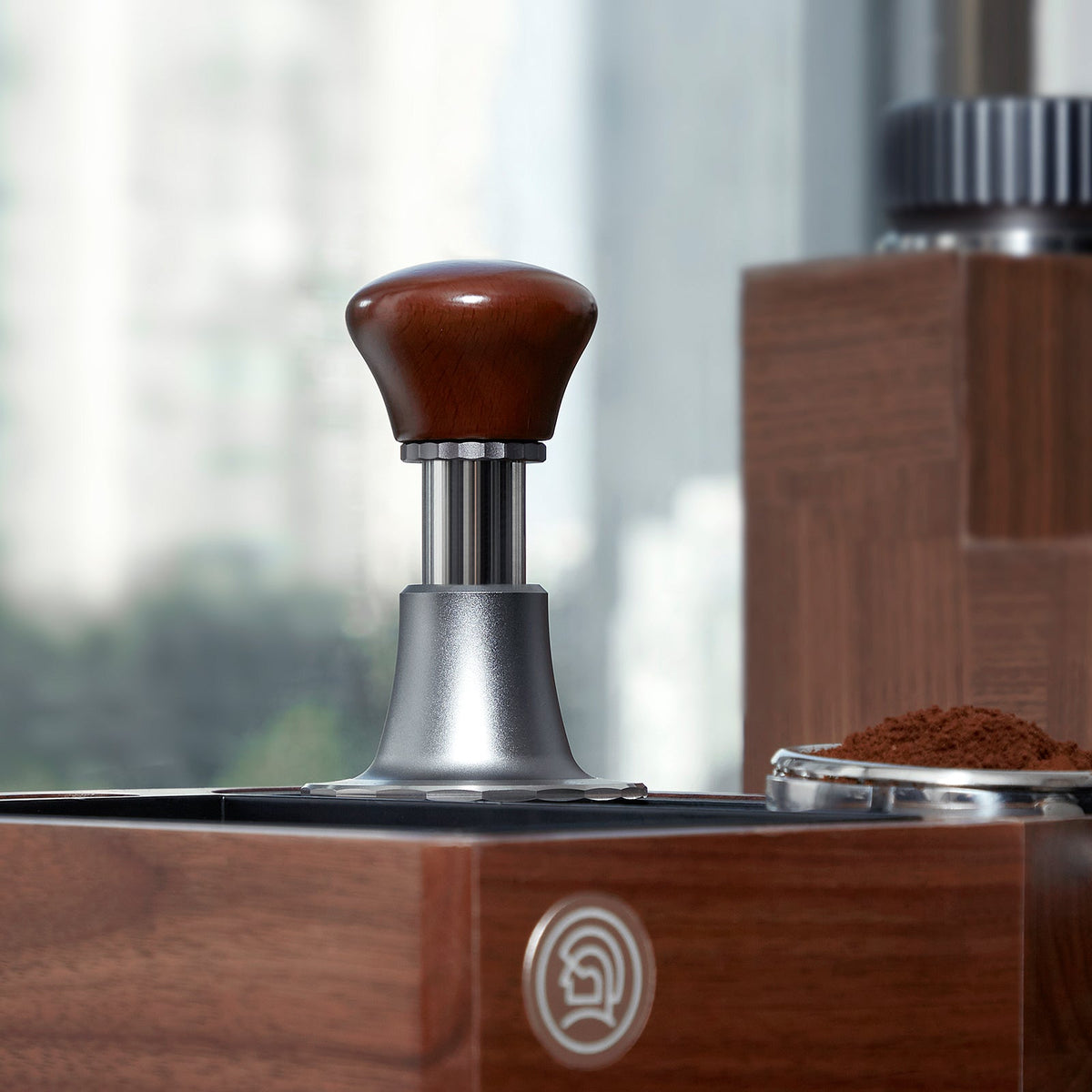 zeroHero Sword calibrated tamper in black, front view