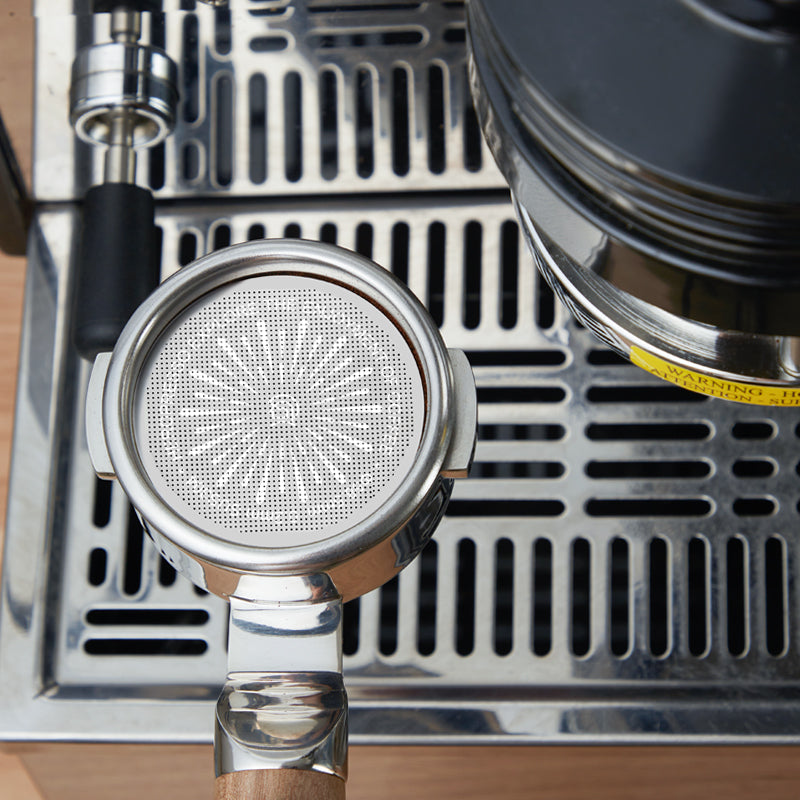 zeroHero 58 mm stainless steel espresso puck screen