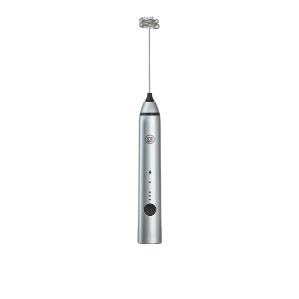 zeroHero DualWhisk Electric Milk Frother, Silver
