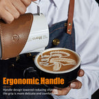 zeroHero Advanced stainless steel milk pitcher with PU sleeve