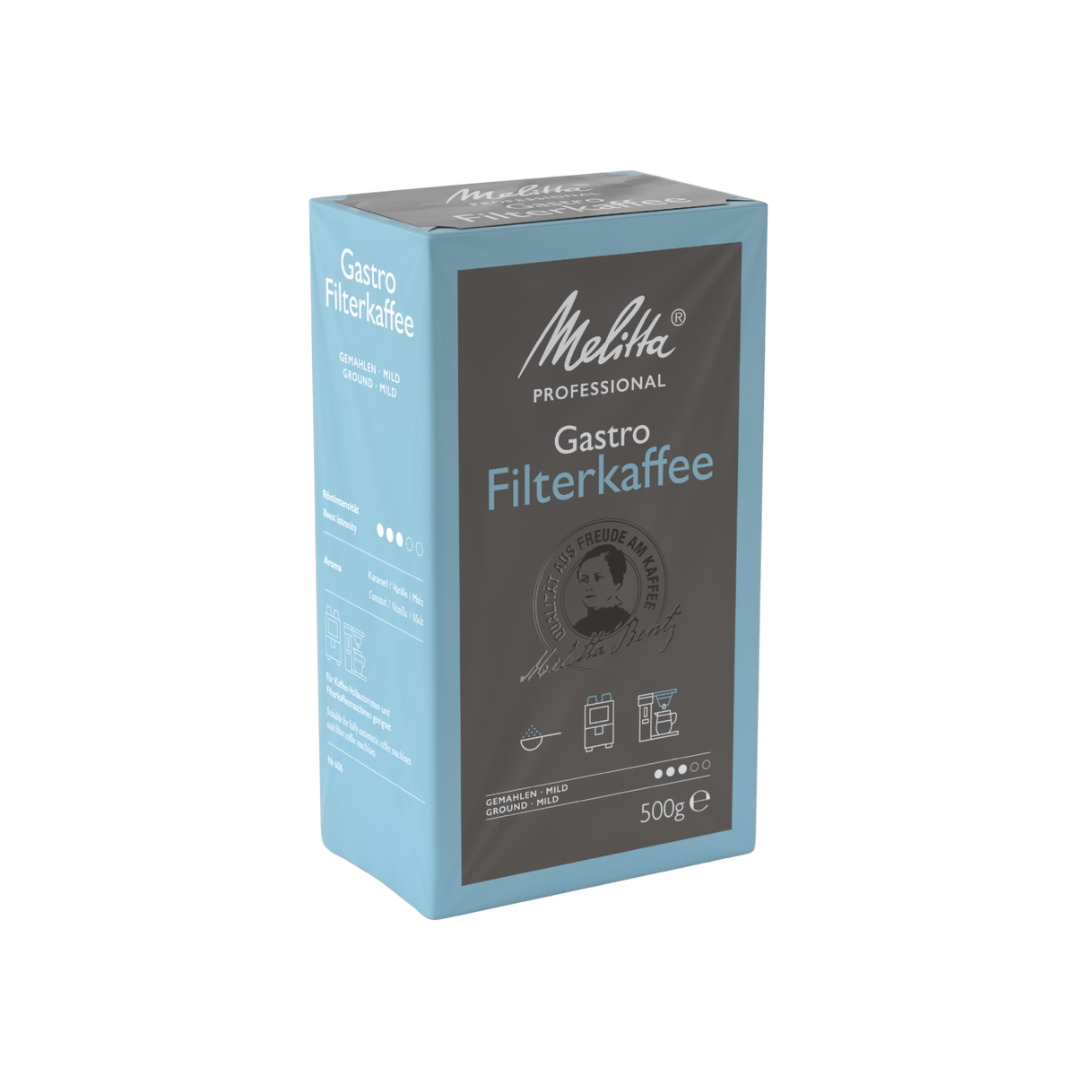Melitta Gastro Filterkaffee mild ground coffee, 500 g pack