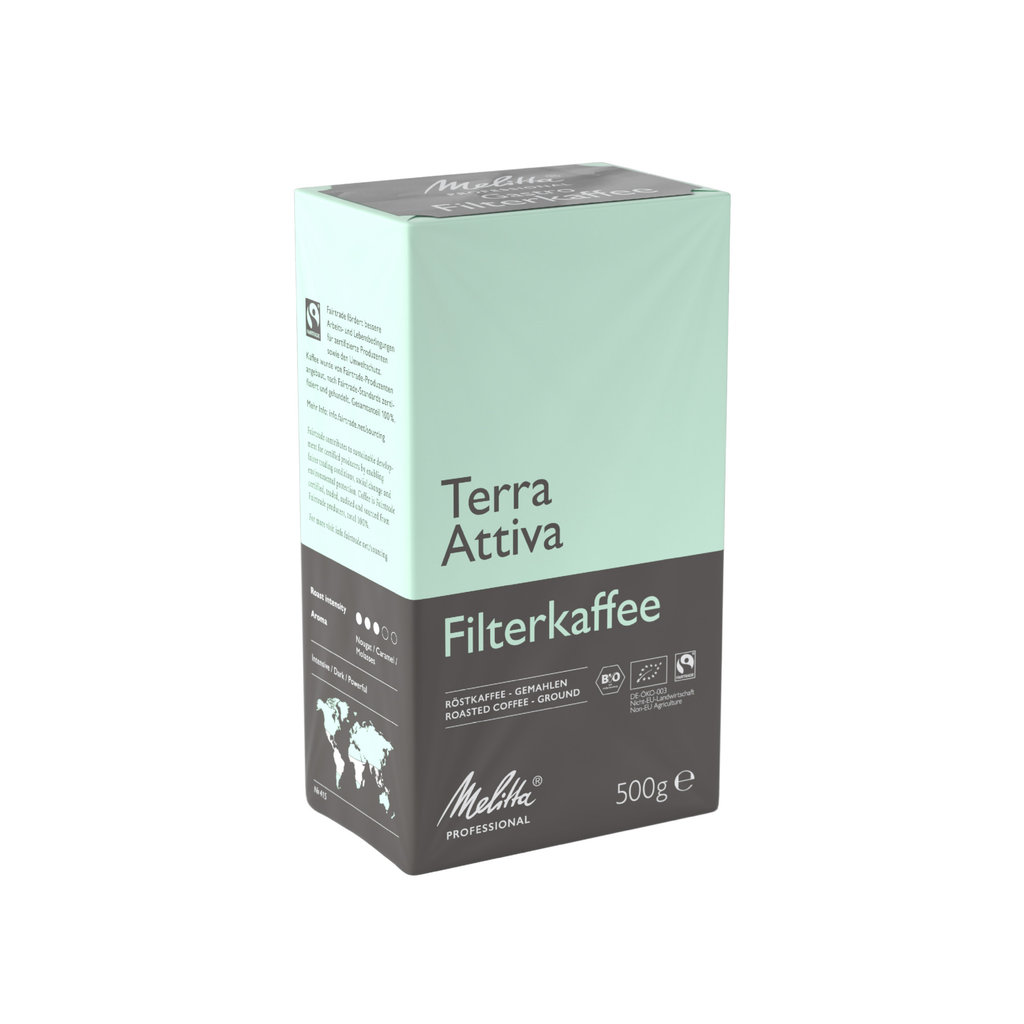 Melitta Terra Attiva filter coffee, ground, 500 g pack