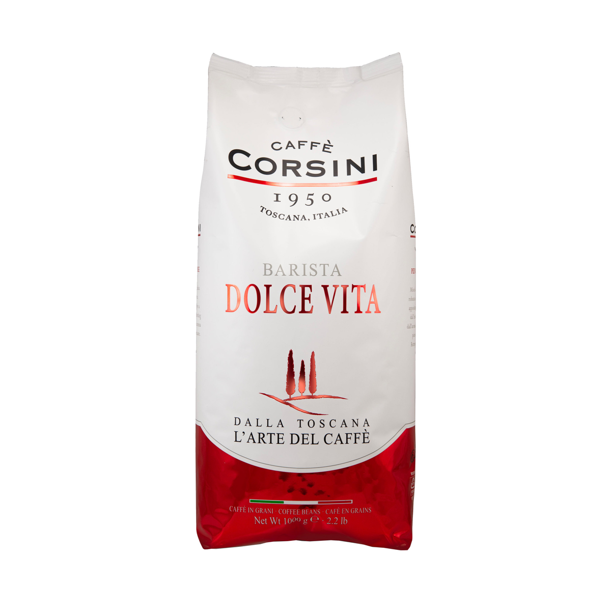Caffè Corsini Barista Dolce Vita whole beans, 1000 g bag