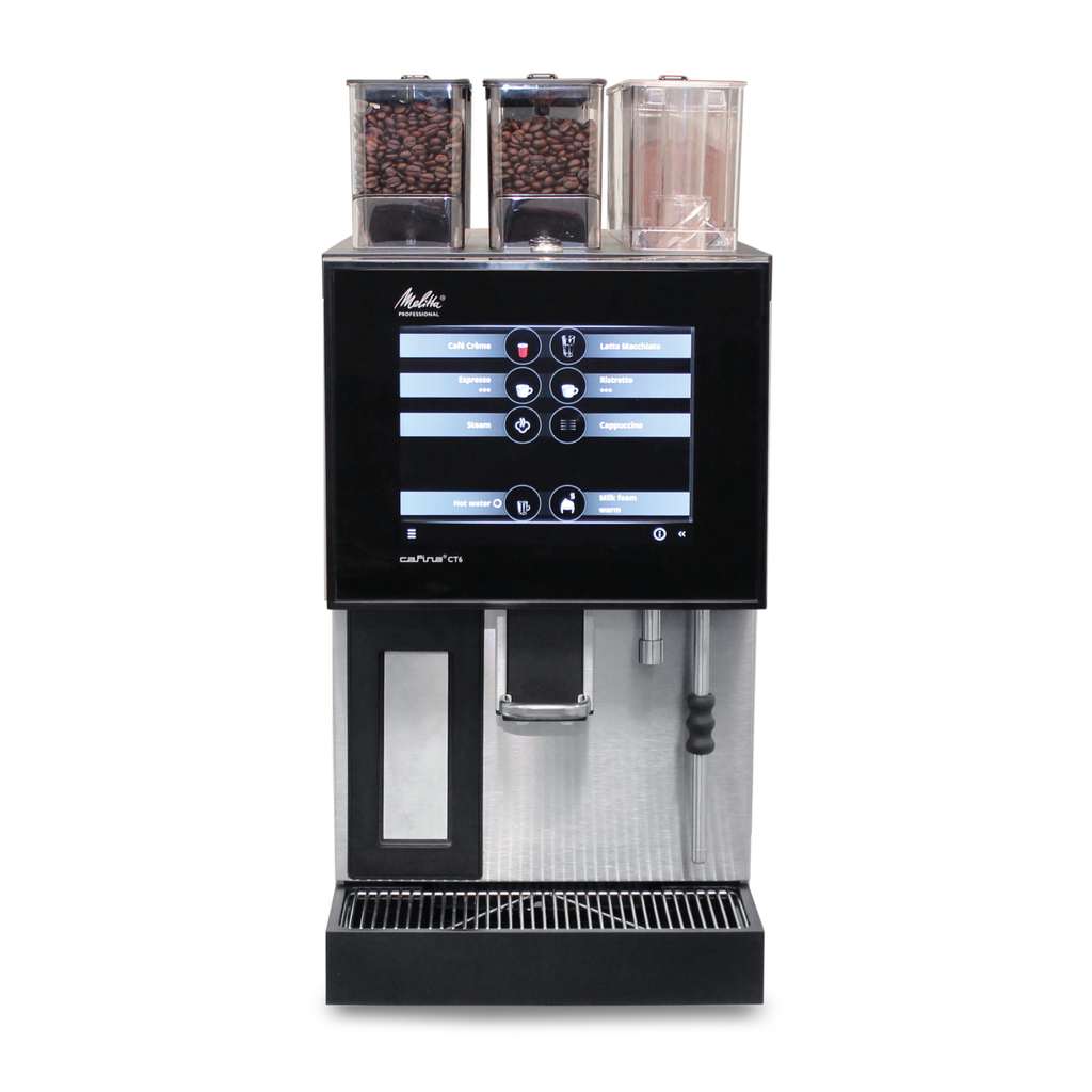 Melitta Cafina CT6 fully automatic coffee machine, front view