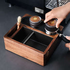 zeroHero Multi-functional Knock Box station in walnut wood