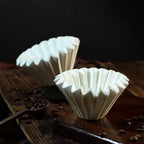 zeroHero white flat-bottom coffee filter papers with wavy walls