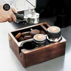 zeroHero Multi-functional Knock Box station in walnut wood