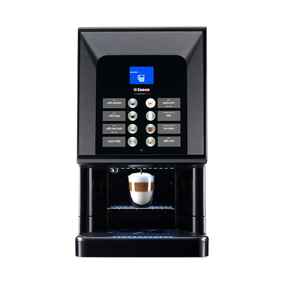 Saeco Phedra Evo Cappuccino table-top bean-to-cup coffee machine, front view