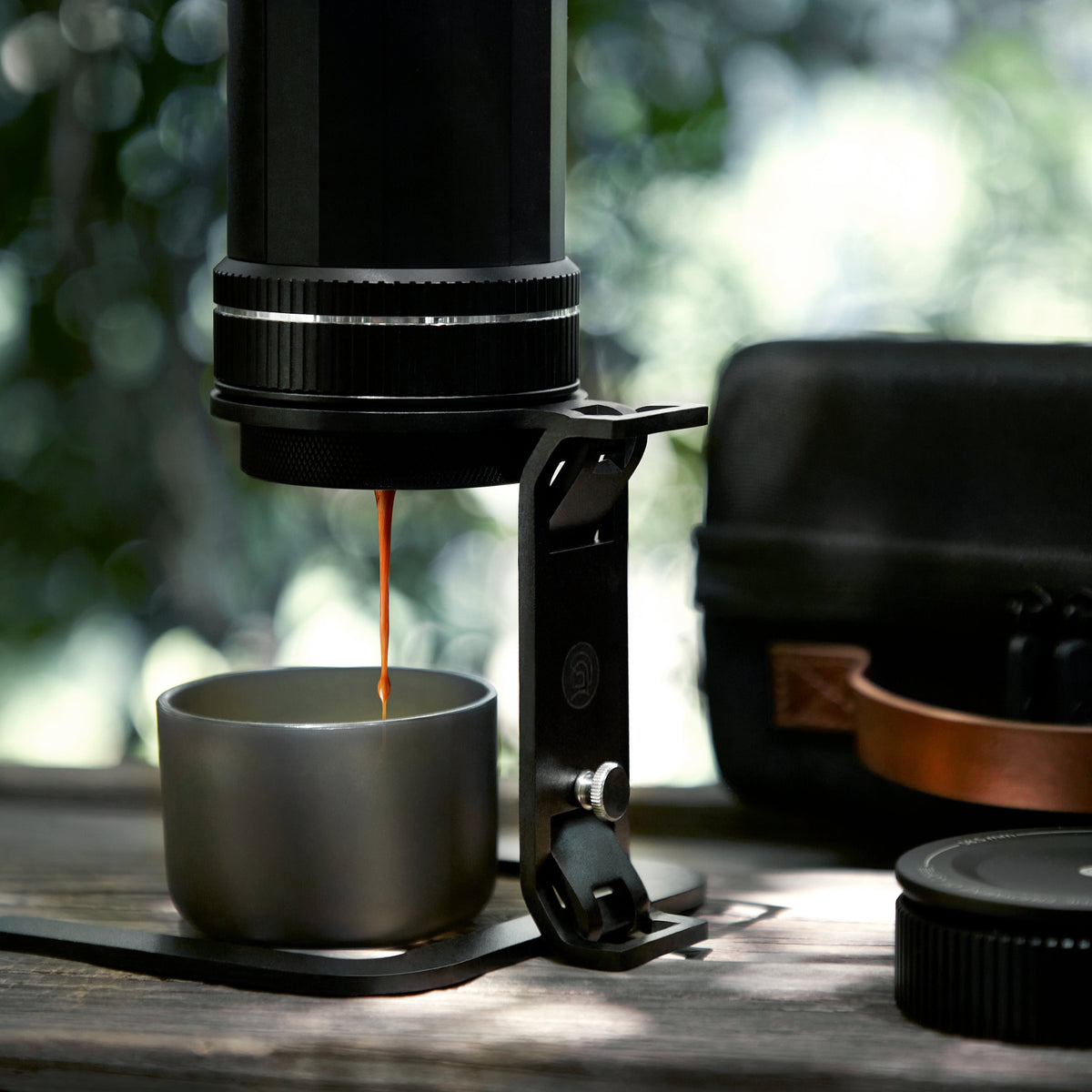 zeroHero Heropresso Pro 58 mm portable espresso maker, front view