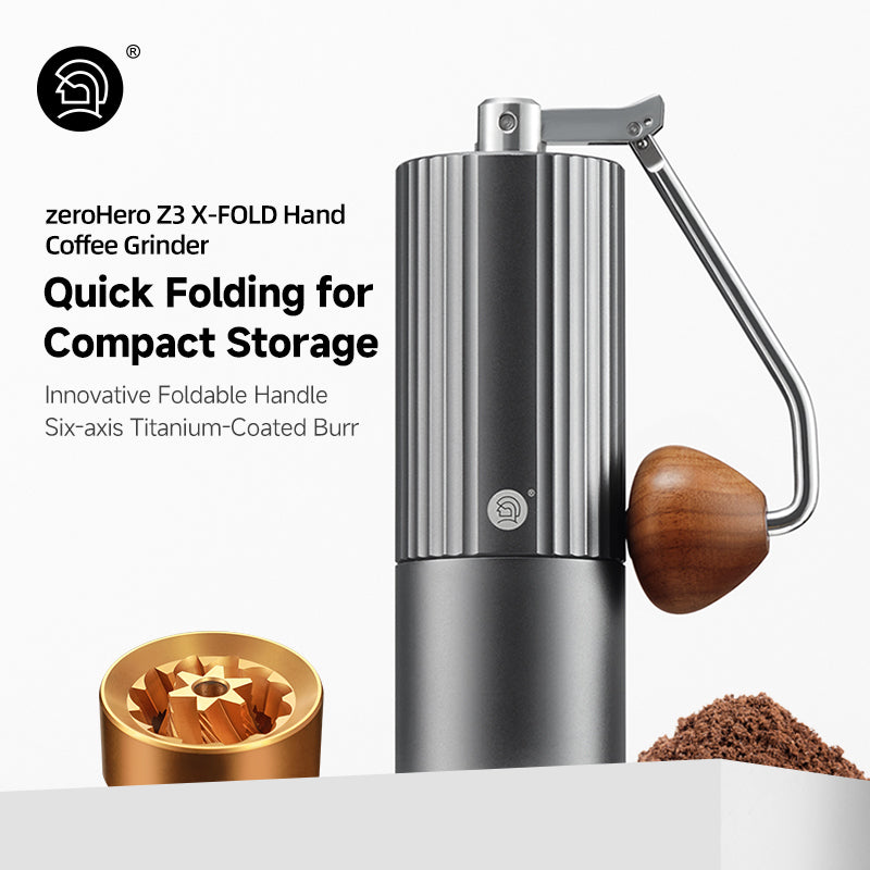 zeroHero Z3 X-Fold hand grinder, side view