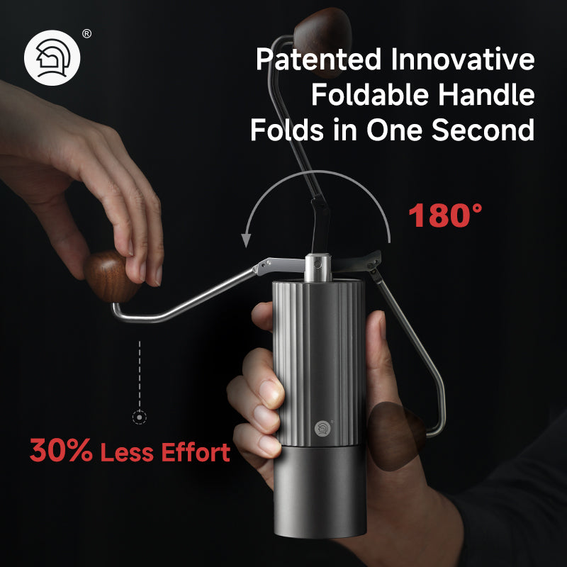 zeroHero Z3 X-Fold hand grinder, side view