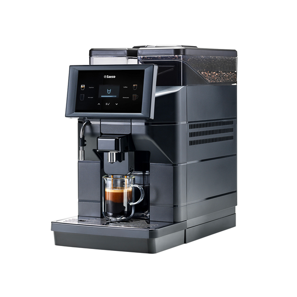 Saeco Aurora B2 compact bean-to-cup coffee machine, three-quarter view