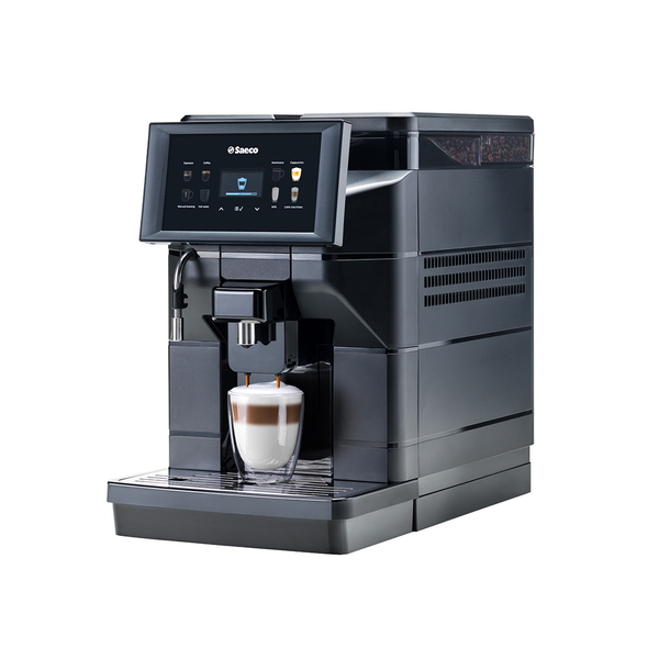 Saeco Aurora M1 compact bean-to-cup coffee machine, three-quarter view
