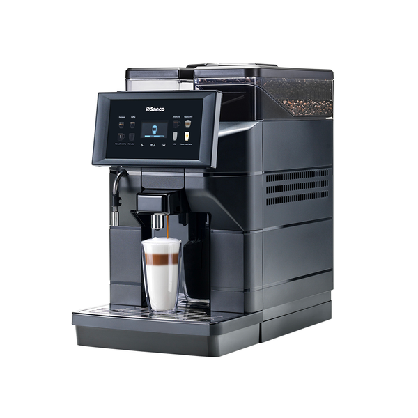 Saeco Aurora M2 compact bean-to-cup coffee machine, three-quarter view
