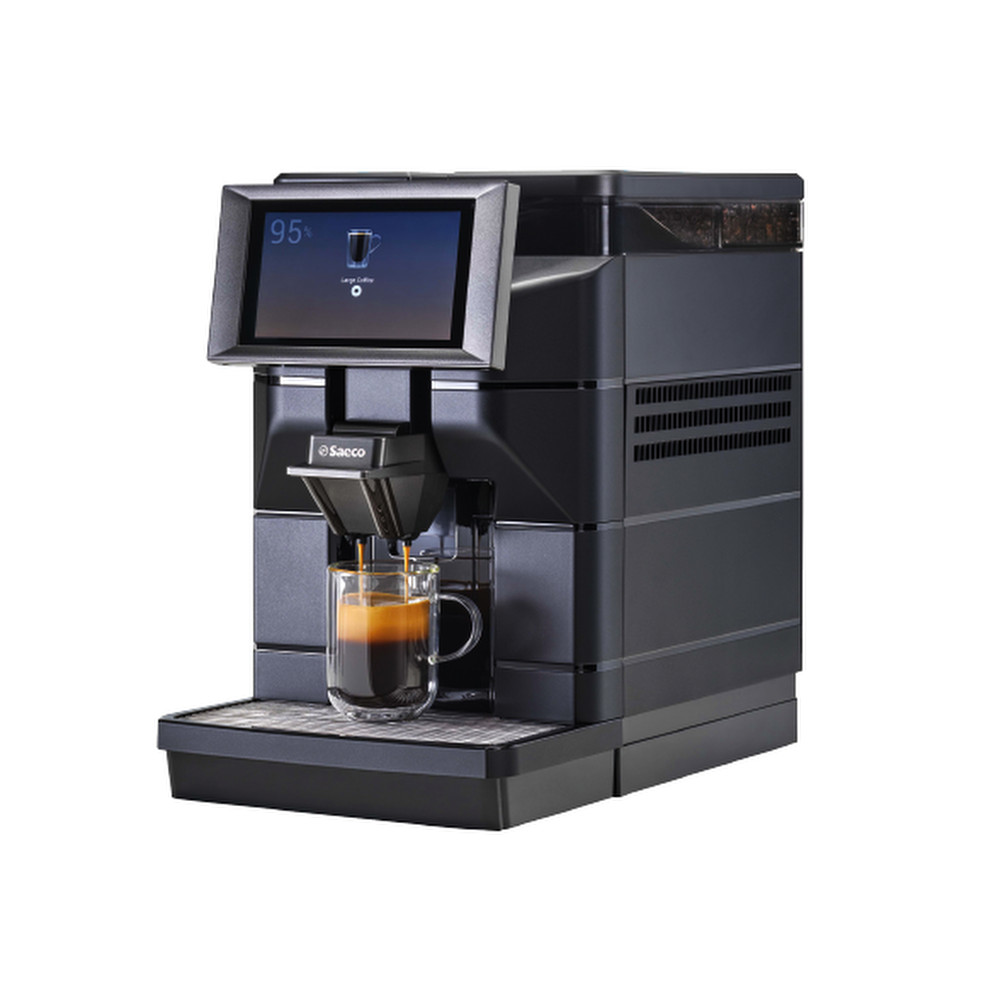 Saeco Magic B1 touchscreen bean-to-cup coffee machine, front view