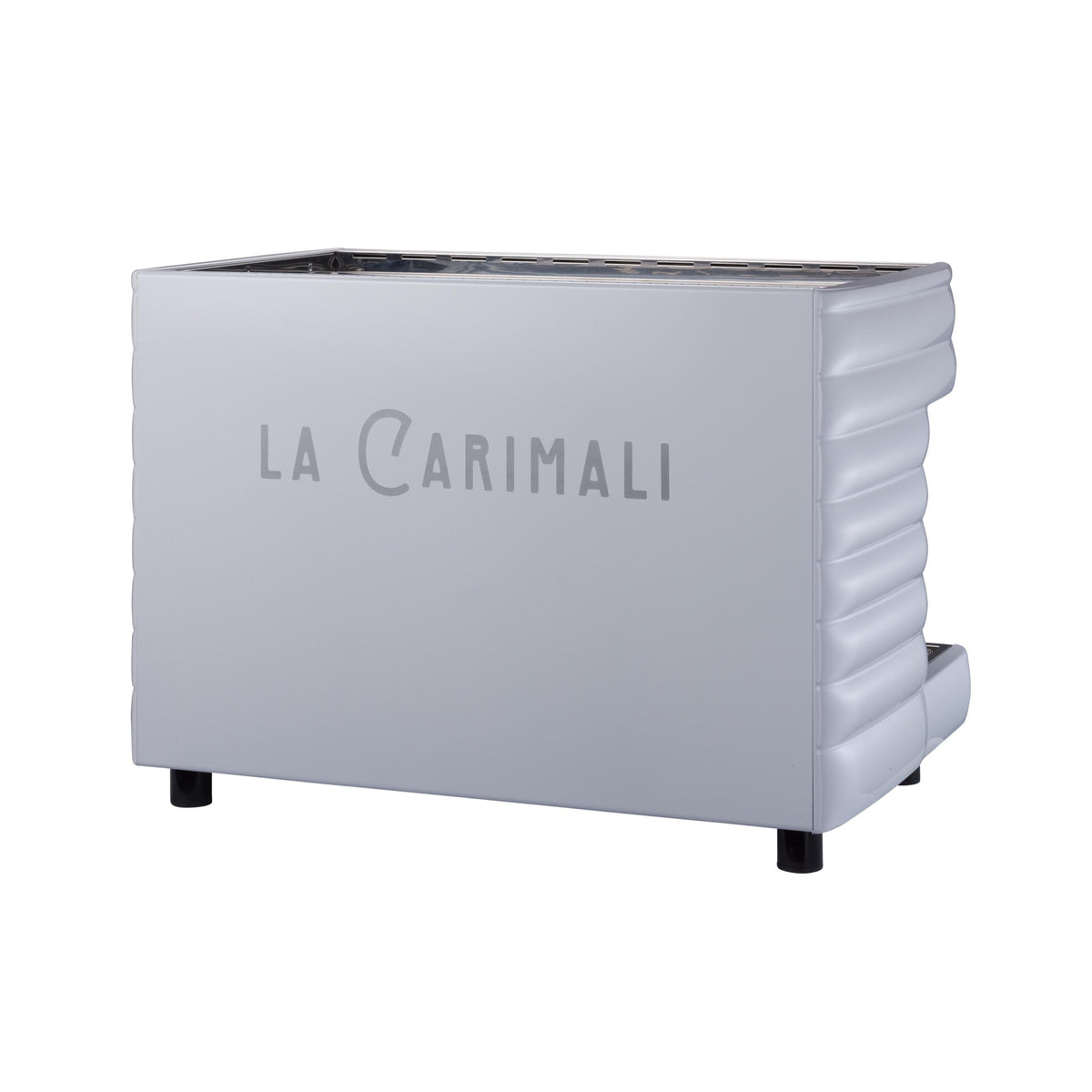 Carimali Bubble traditional espresso machine, two-group version in black, front view