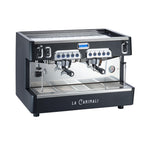 Carimali Cento traditional espresso machine, two-group version in black, front view