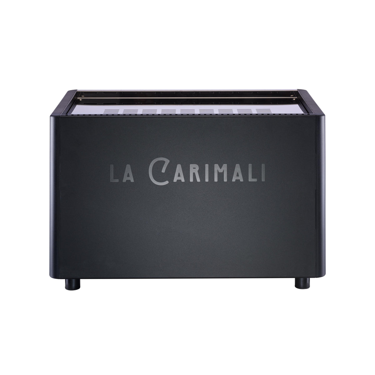 Carimali Cento traditional espresso machine, two-group version in black, front view