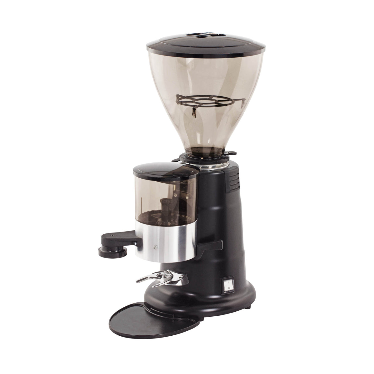 Carimali CGM65 coffee grinder in black, angled view