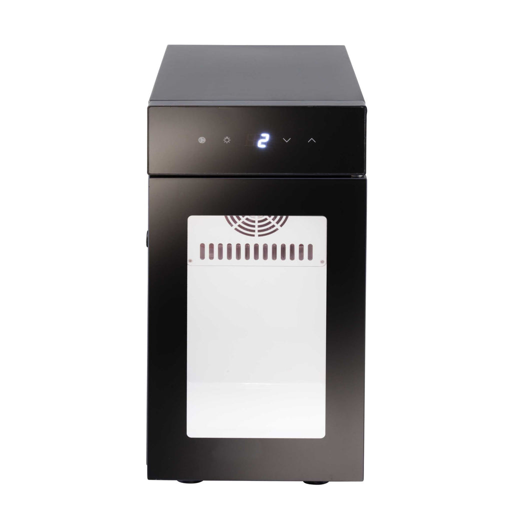 Carimali Fridge C-DGT milk fridge with transparent door and digital display, front view