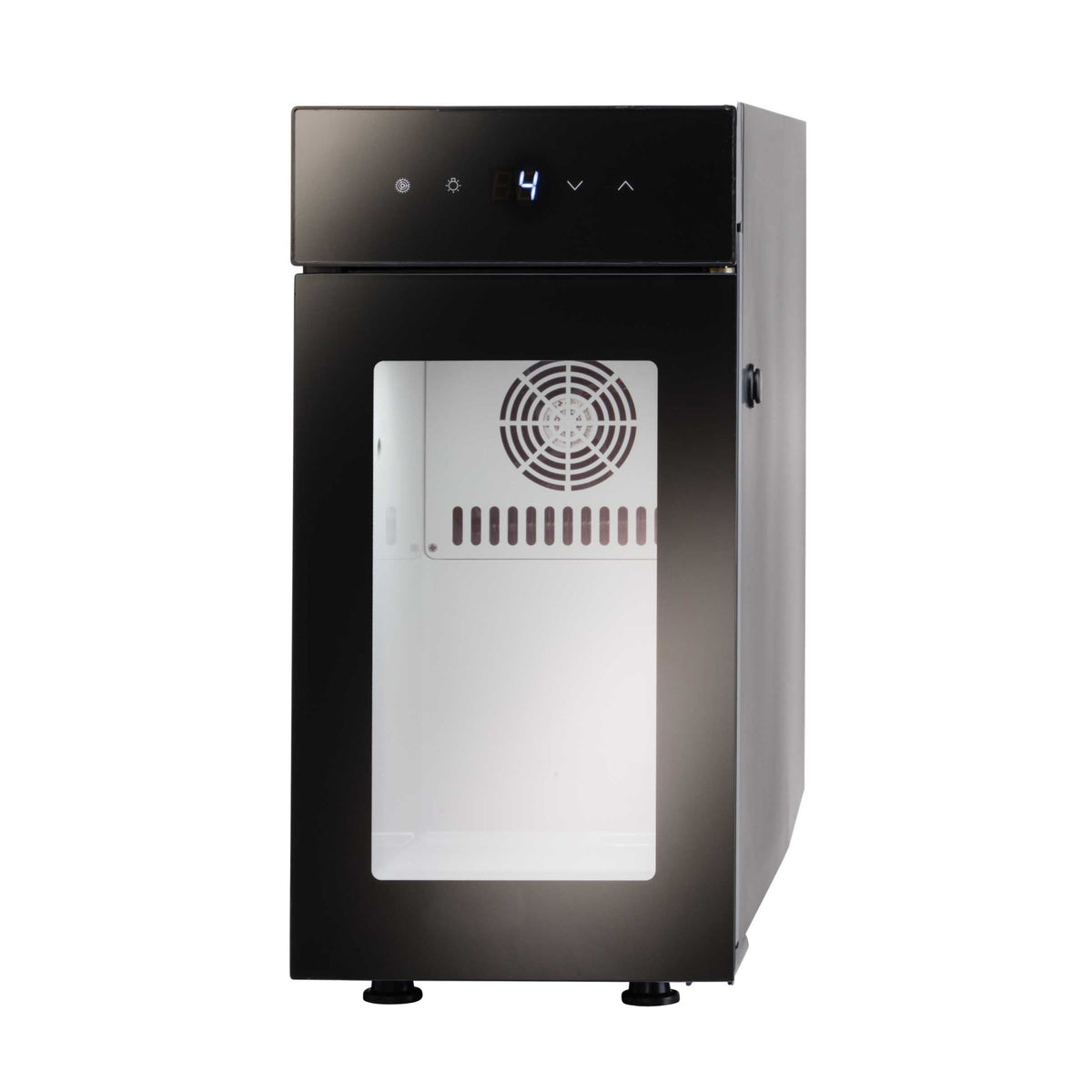 Carimali Fridge C-DGT milk fridge with transparent door and digital display, front view