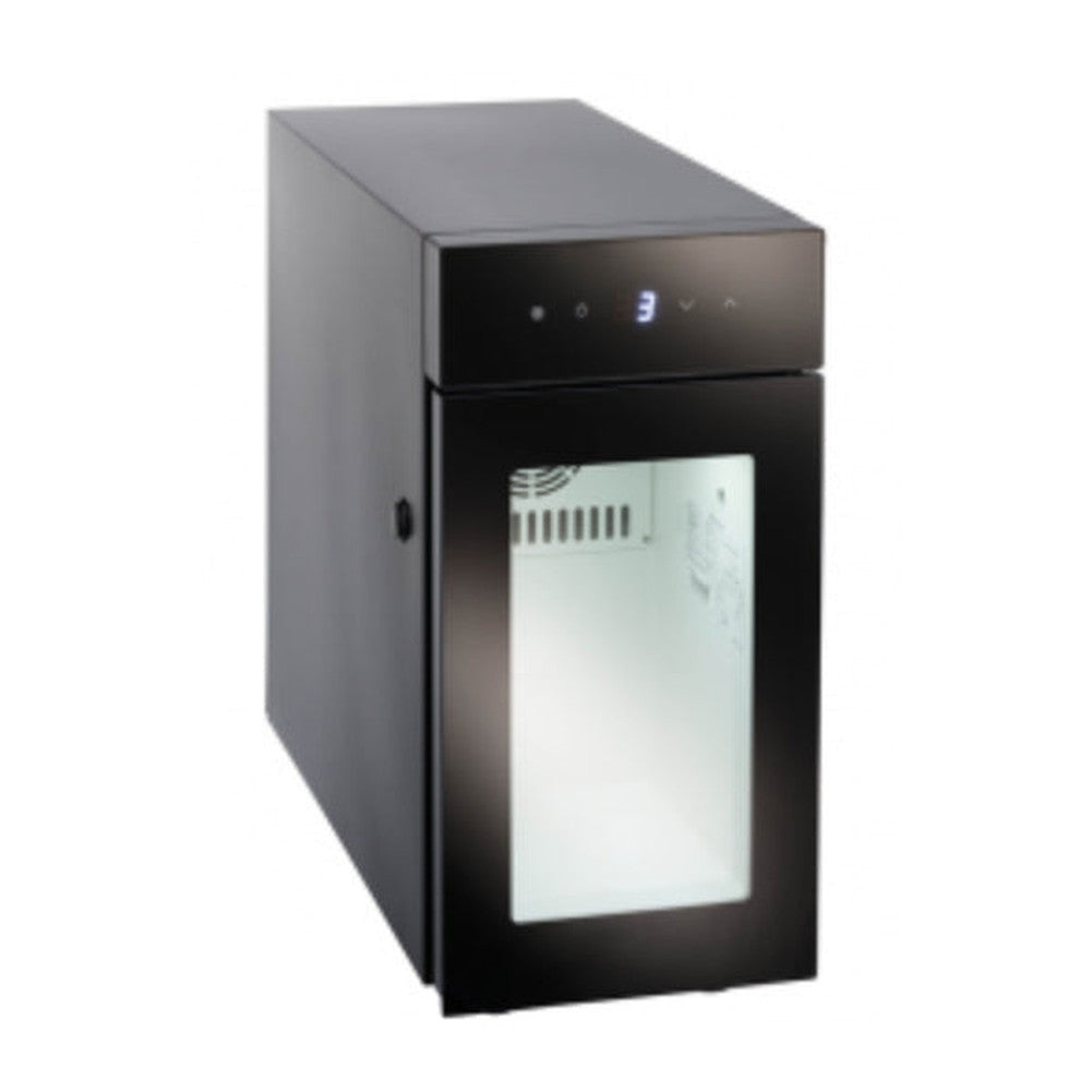Carimali Fridge C-DGT milk fridge with transparent door and digital display, front view