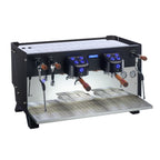 Carimali Glow traditional espresso machine, two-group version, front view