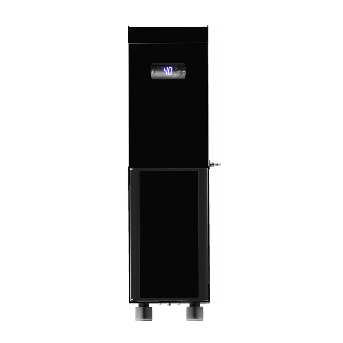 Carimali Silver Fridge E milk fridge in black, front view