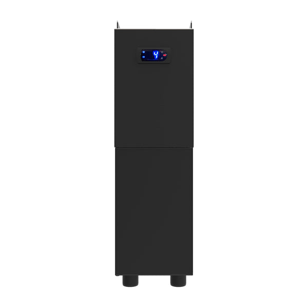 Carimali Silver Fridge S/D milk fridge in black, front view
