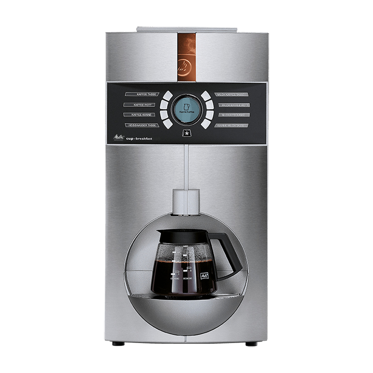 Melitta cup-breakfast fully automatic filter coffee machine, front view