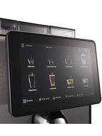 Carimali SilverTwin fully automatic coffee machine in silver and black, front view