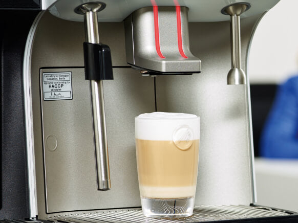 Melitta Cafina XT4 compact fully automatic coffee machine, front view