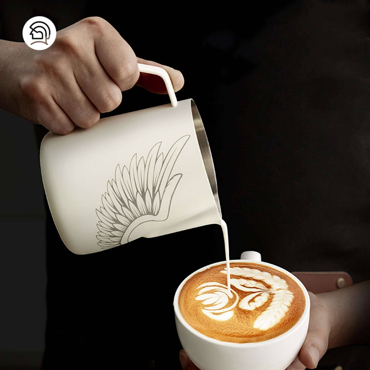 zeroHero Angel stainless steel milk frothing pitcher, 600 ml