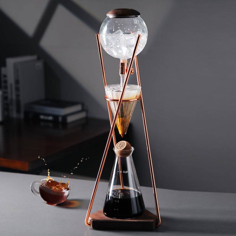 zeroHero Dingyuan Classic ice drip cold brew tower with wooden stand