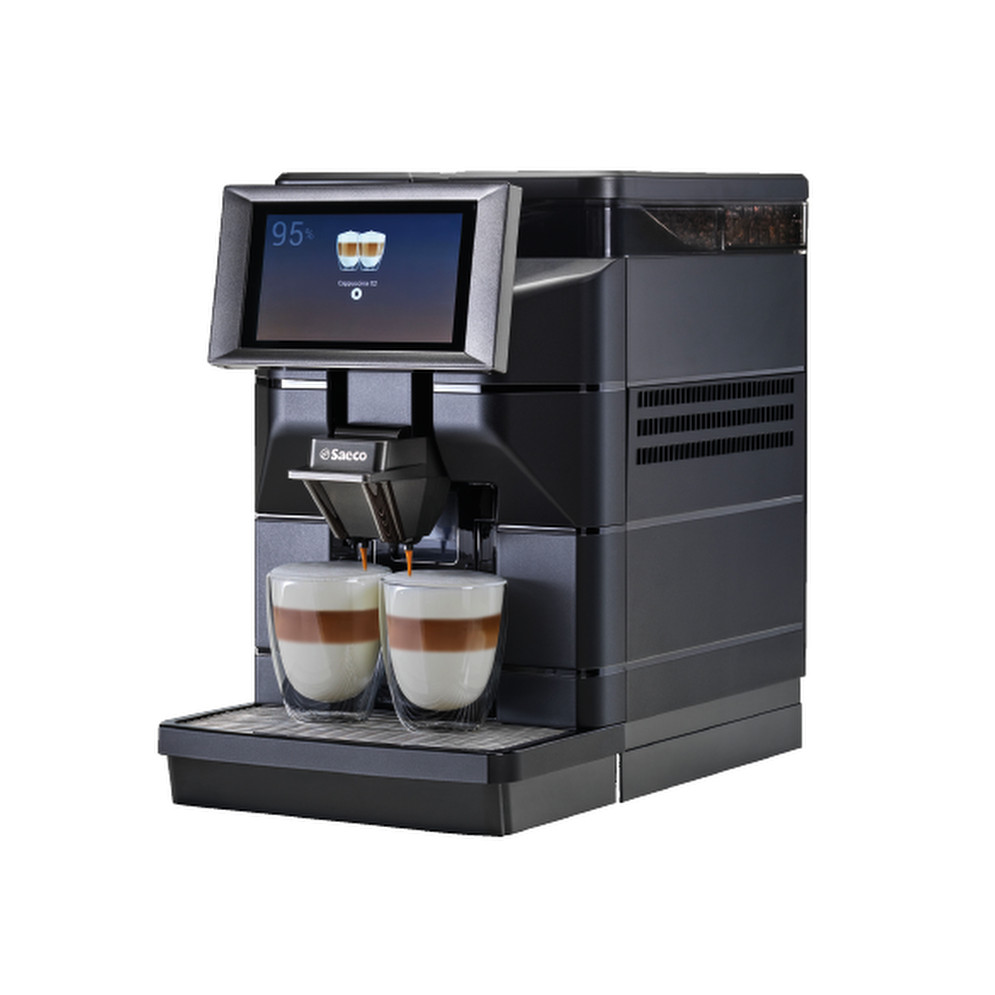 Saeco Magic M1 touchscreen bean-to-cup coffee machine, front view