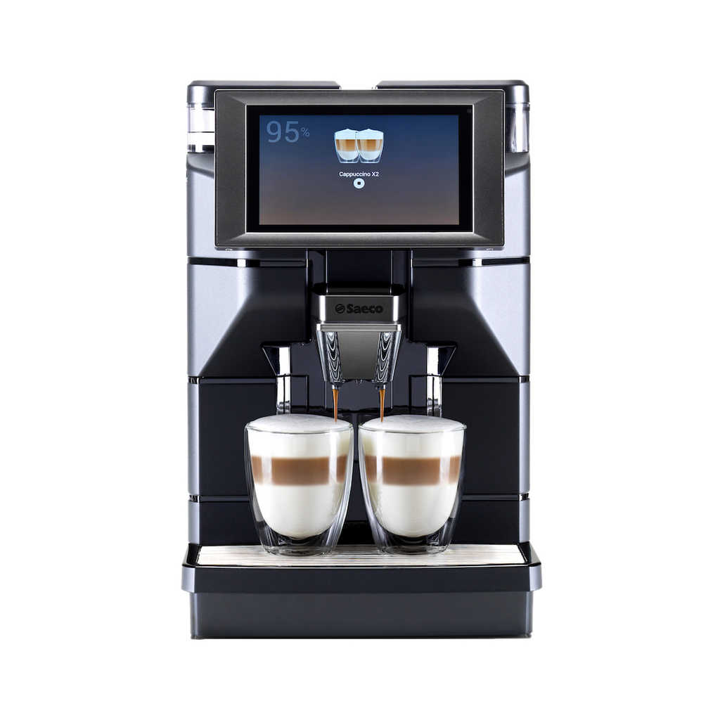 Saeco Magic M1 touchscreen bean-to-cup coffee machine, front view